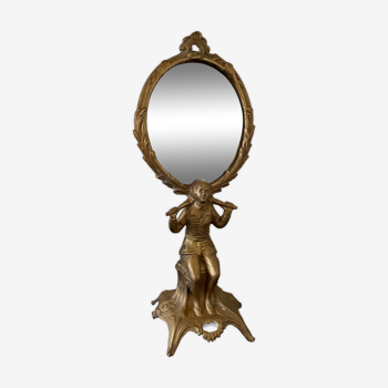 Miroir régule doré 11x33cm