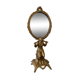 Miroir régule doré 11x33cm