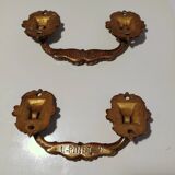 Pair of solid bronze handles