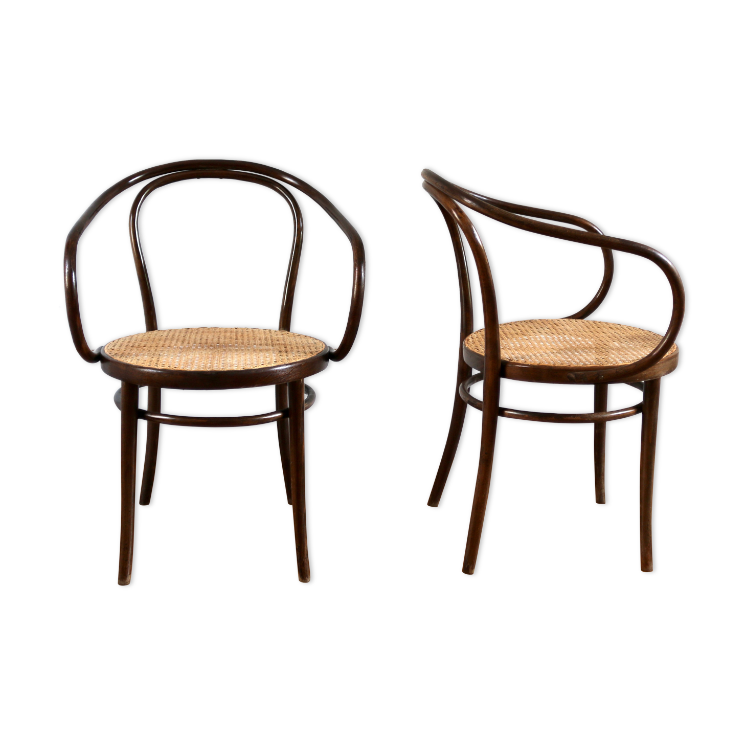Pair of vintage armchairs Thonet 209 Le Corbusier Radomsko edition