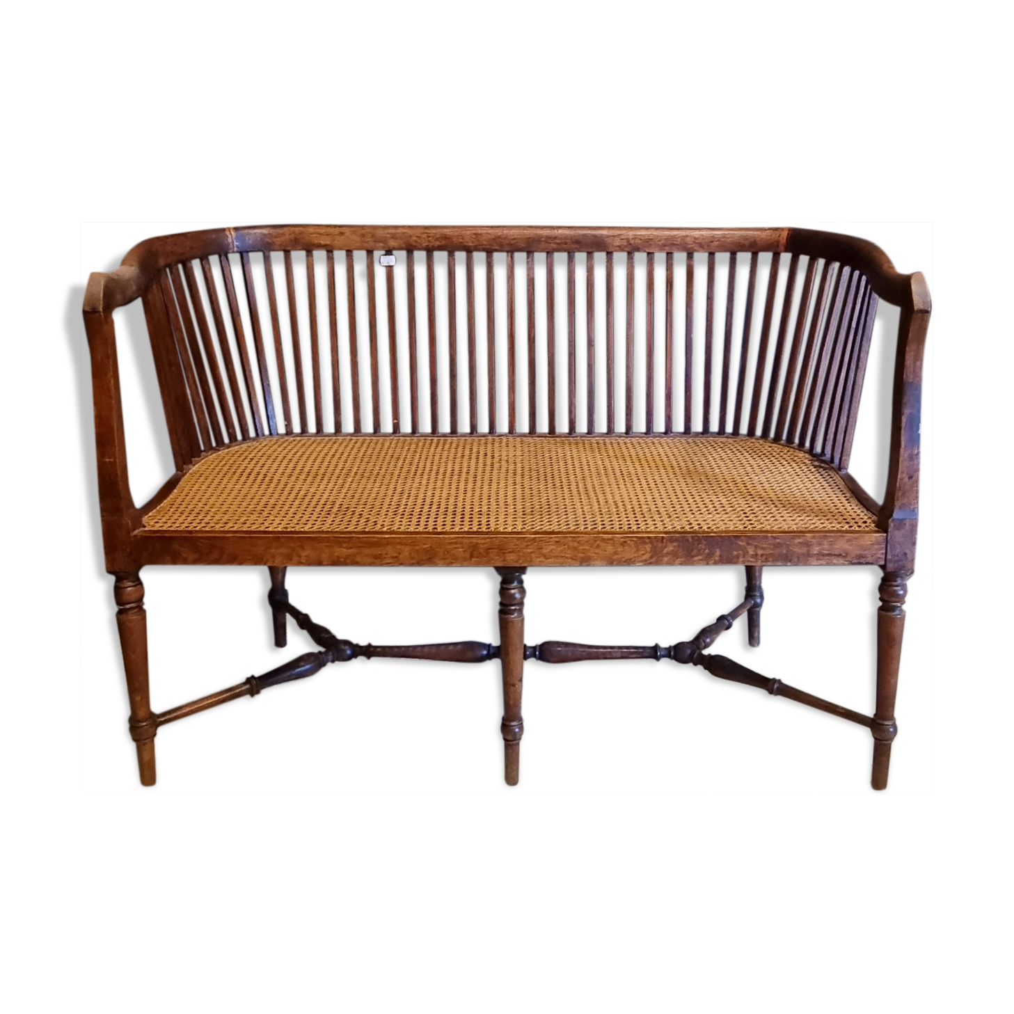 Wooden bench and cannage