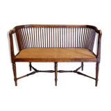 Wooden bench and cannage