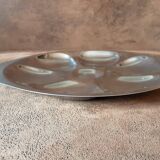 Set of 4 metal oyster plates