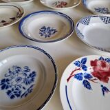 Lot de 12 assiettes creuses ancienne
