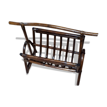 Rattan magazine holders, banbou 50, 60's