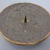 Brutalist Bronze Candleholder, 1960s