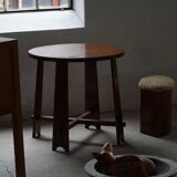 Modern Danish, side table / sculptural console in oak, 1940s