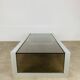 Aluminum and smoked glass coffee table, 1970s