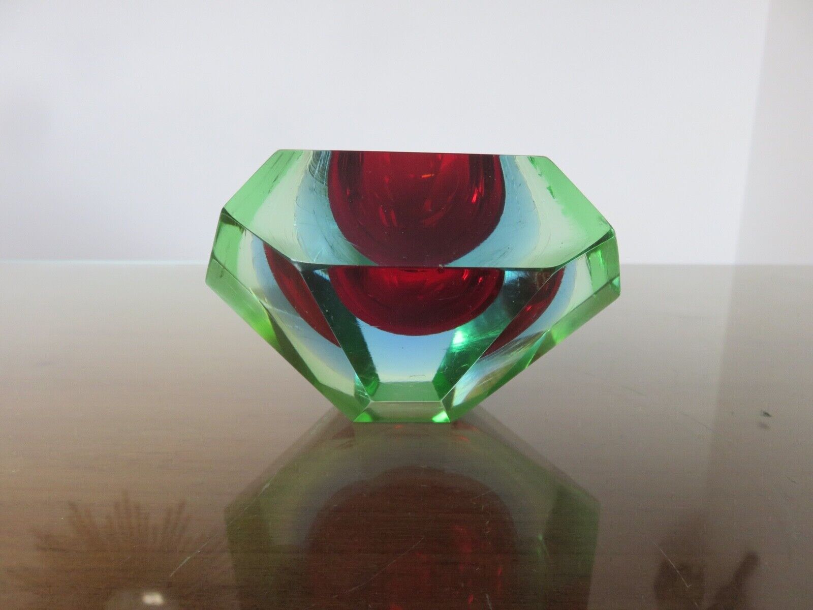 Sommerso Murano glass ashtray by Flavio Poli for Seguso 1960