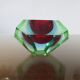Sommerso Murano glass ashtray by Flavio Poli for Seguso 1960