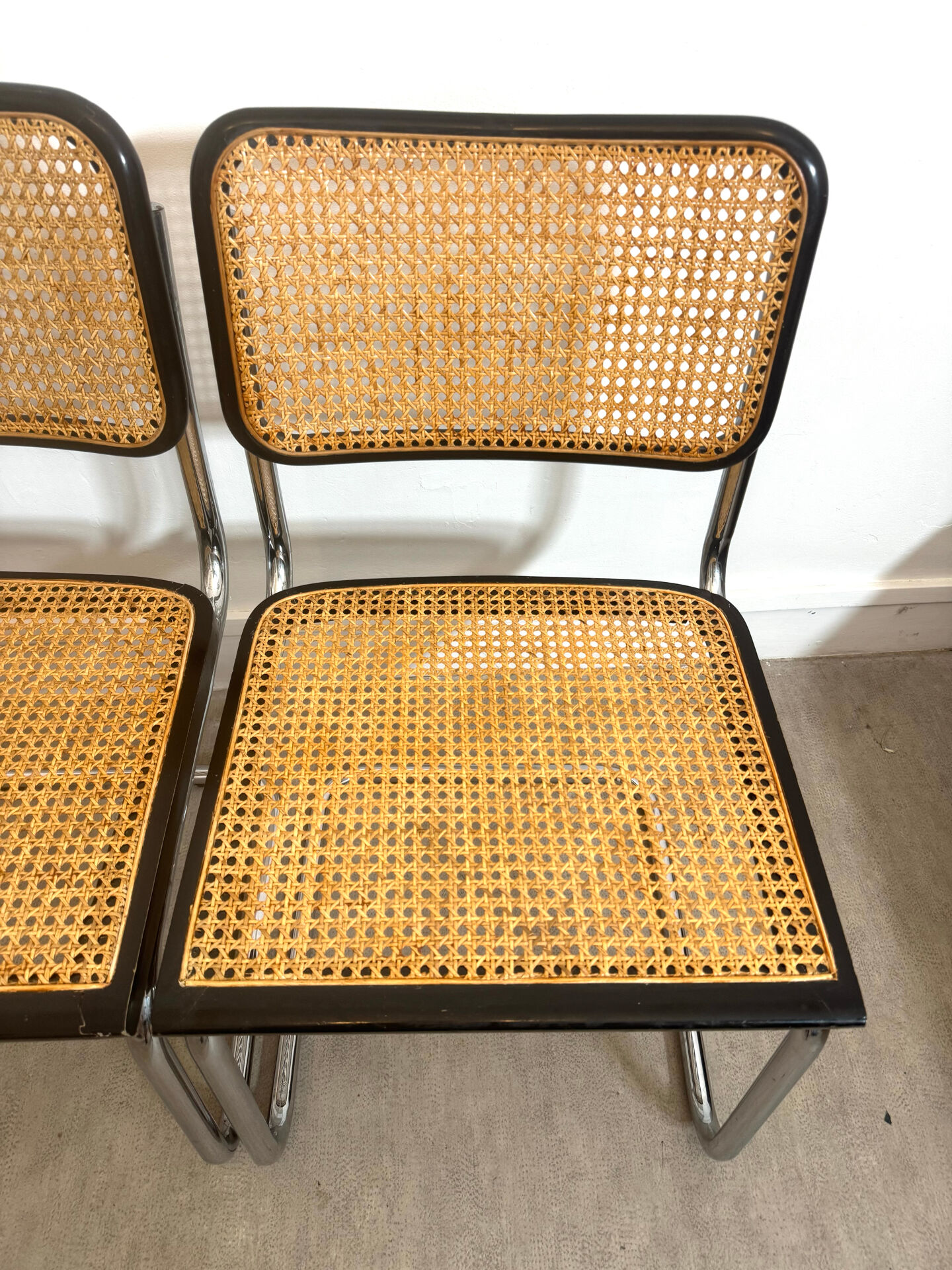 Pair of Cesca chairs B32 Marcel Breuer made in Italy