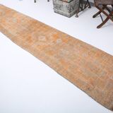 2x12 Long Narrow Orange Vintage Runner Rug, 75x378Cm SK 18494 FREE SHIPPING