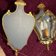 Set of bronze and curved glass light fixtures – Louis XV style – read