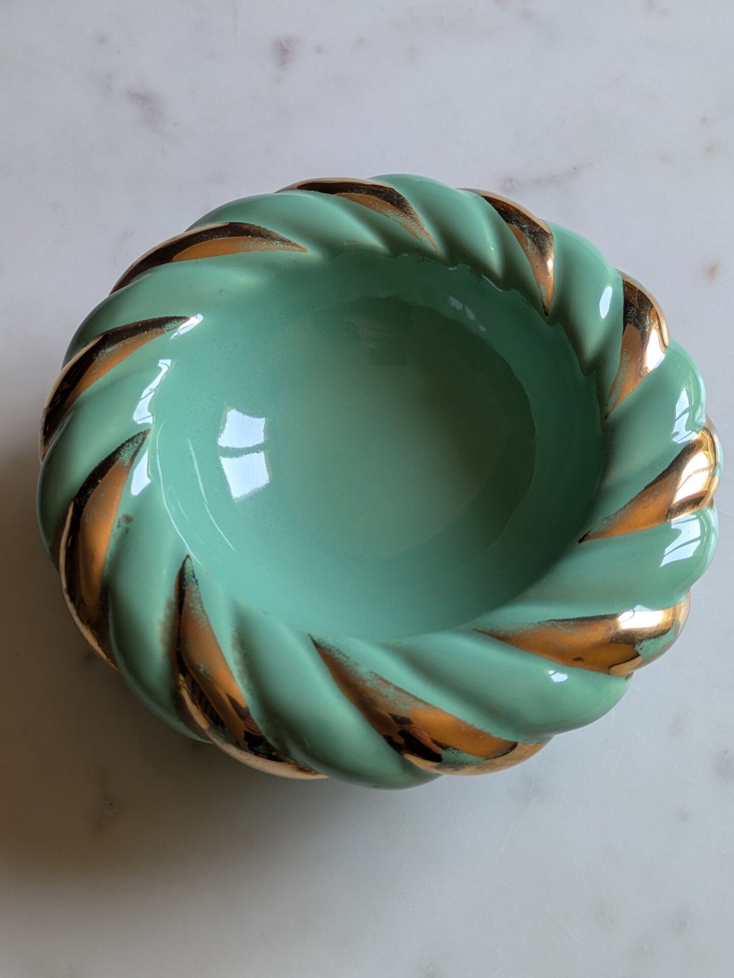 Rare Mid Century glazed ceramic ashtray