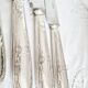 Set of 11 vintage knives, steel blades and silver handles