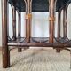 Small antique library in varnished dark oak rattan.
