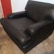 Black leather armchair