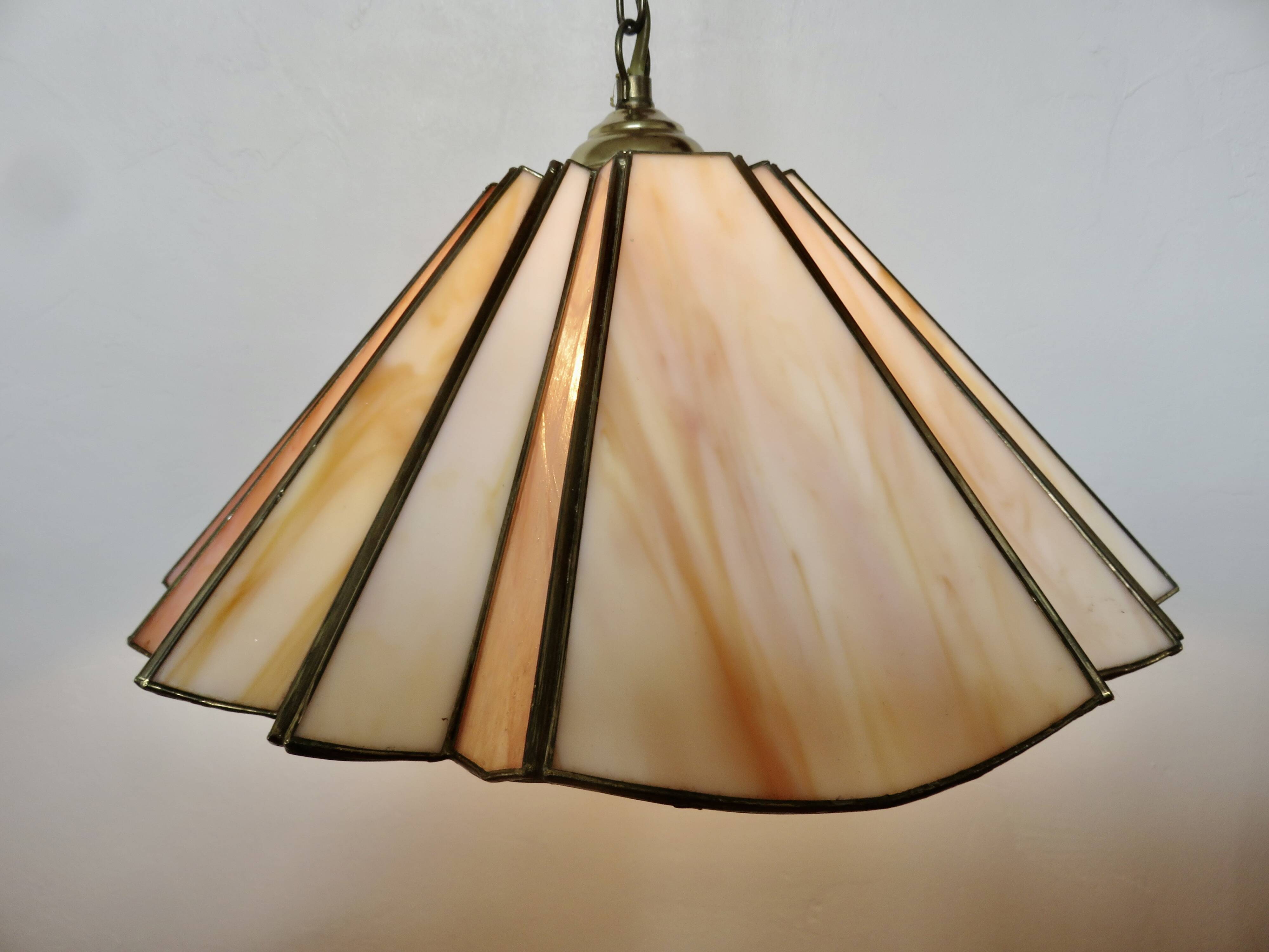 Suspension in glass paste and brass, 1970s