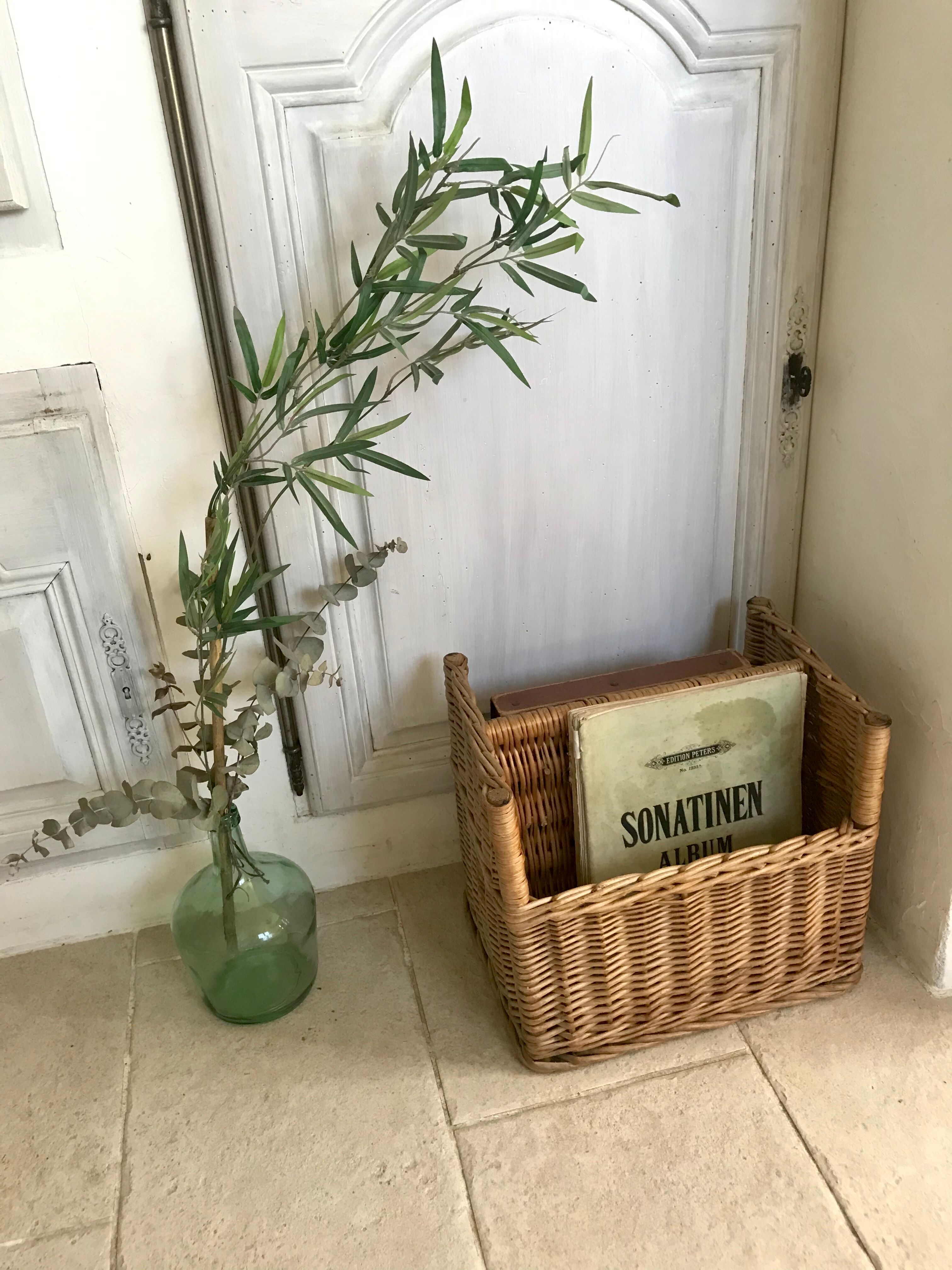 Vintage wicker magazine holders