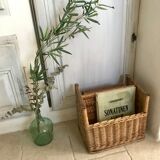 Vintage wicker magazine holders