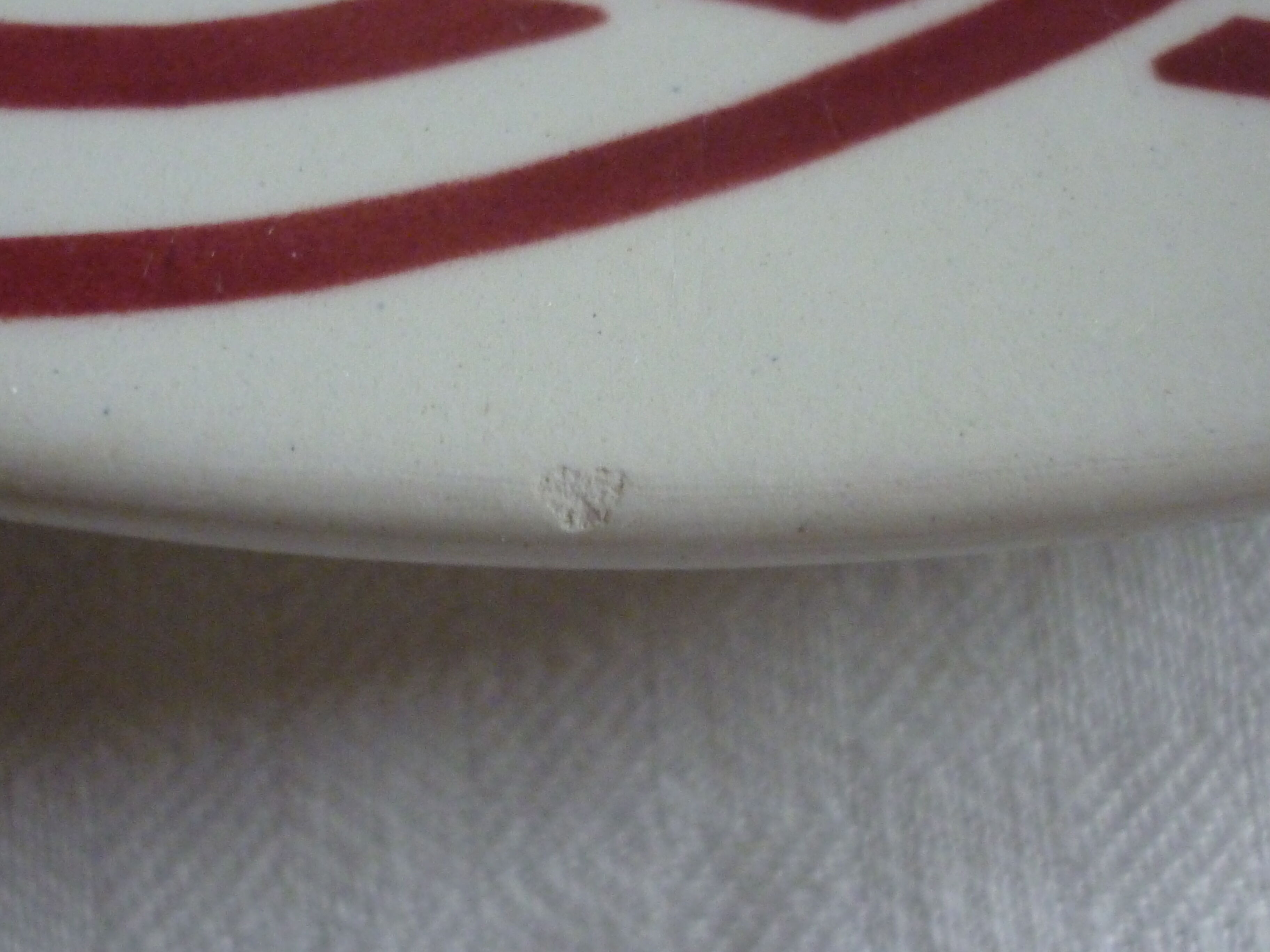 Set of 4 plates in red earthenware