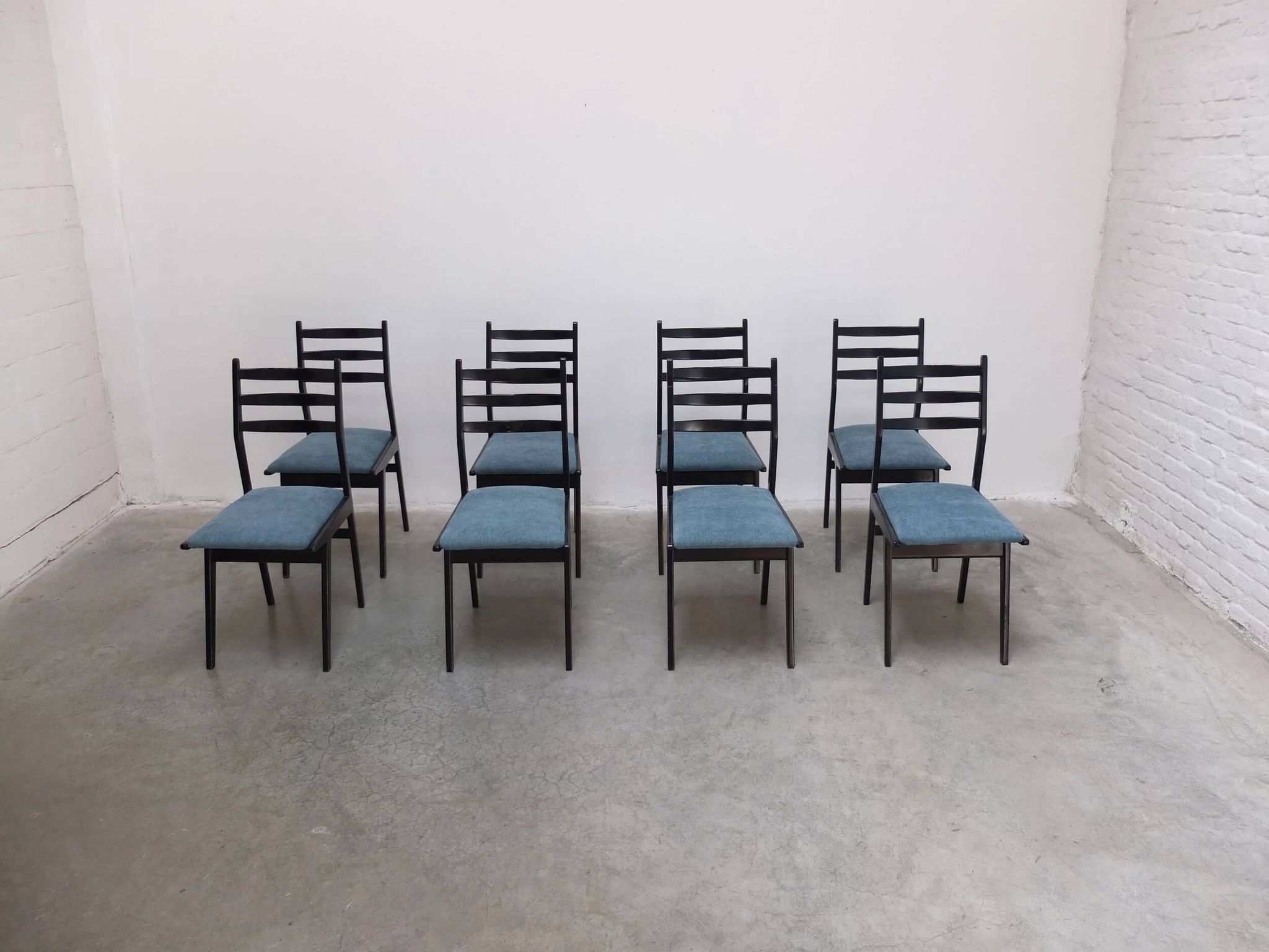 Set of 8 'S4' dining chairs by Alfred Hendrickx for Belform, 1950s