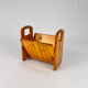 Mid century pinewood magazine holder, 1970