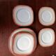 Orange porcelain dessert plates