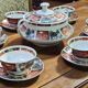 Cocema tea service fès morocco, imari decoration, 13 pieces – 1960s