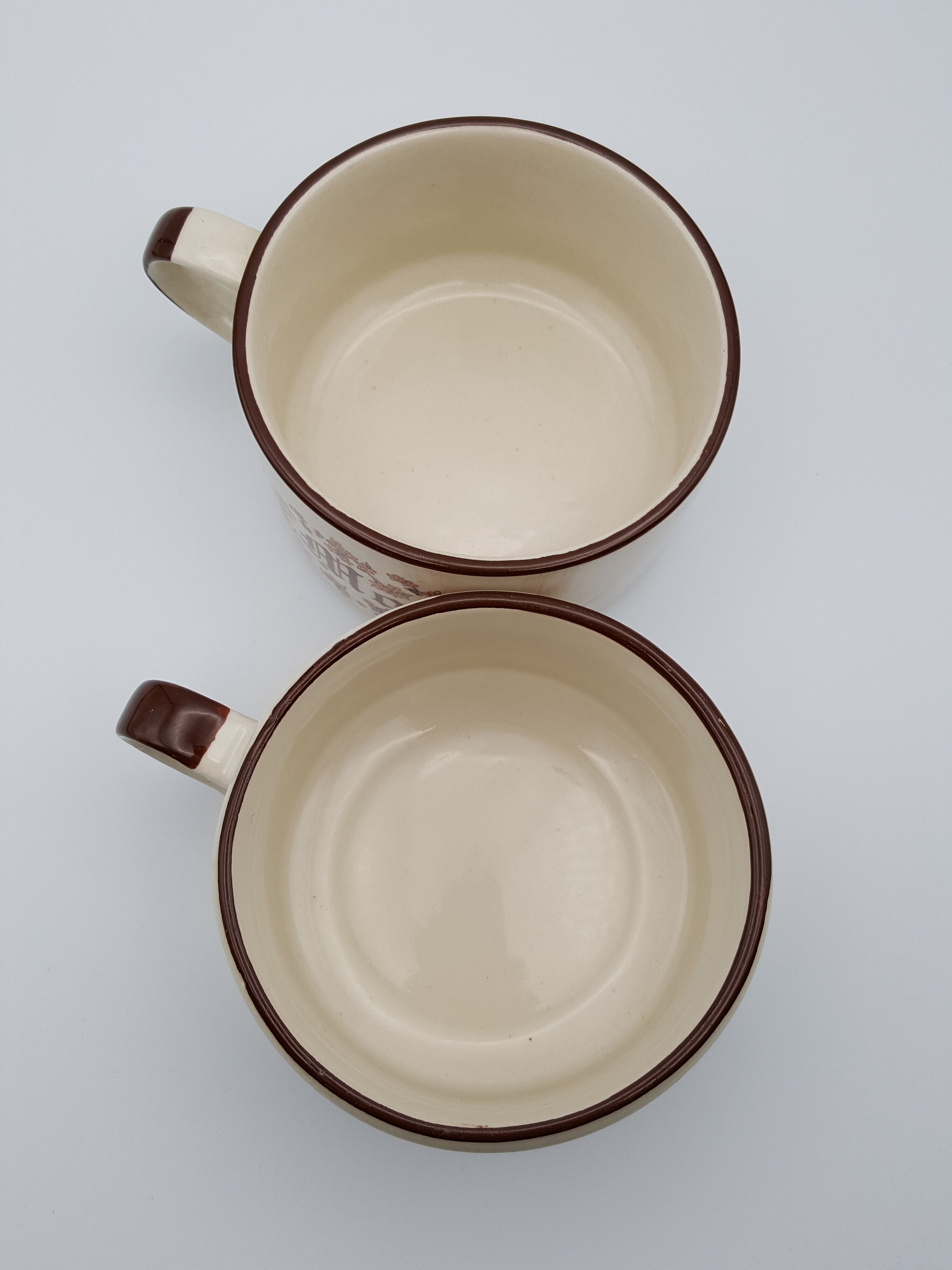 Head to head breakfast sandstone floral decoration you and me cup and saucer