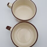 Head to head breakfast sandstone floral decoration you and me cup and saucer