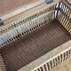 Storage box, vintage rattan bench, 80 cm