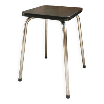 Vintage stool in black Formica