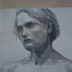 Charcoal drawing academician circa 1900