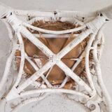 Vintage bamboo, rattan armchair with armrests, 1950s