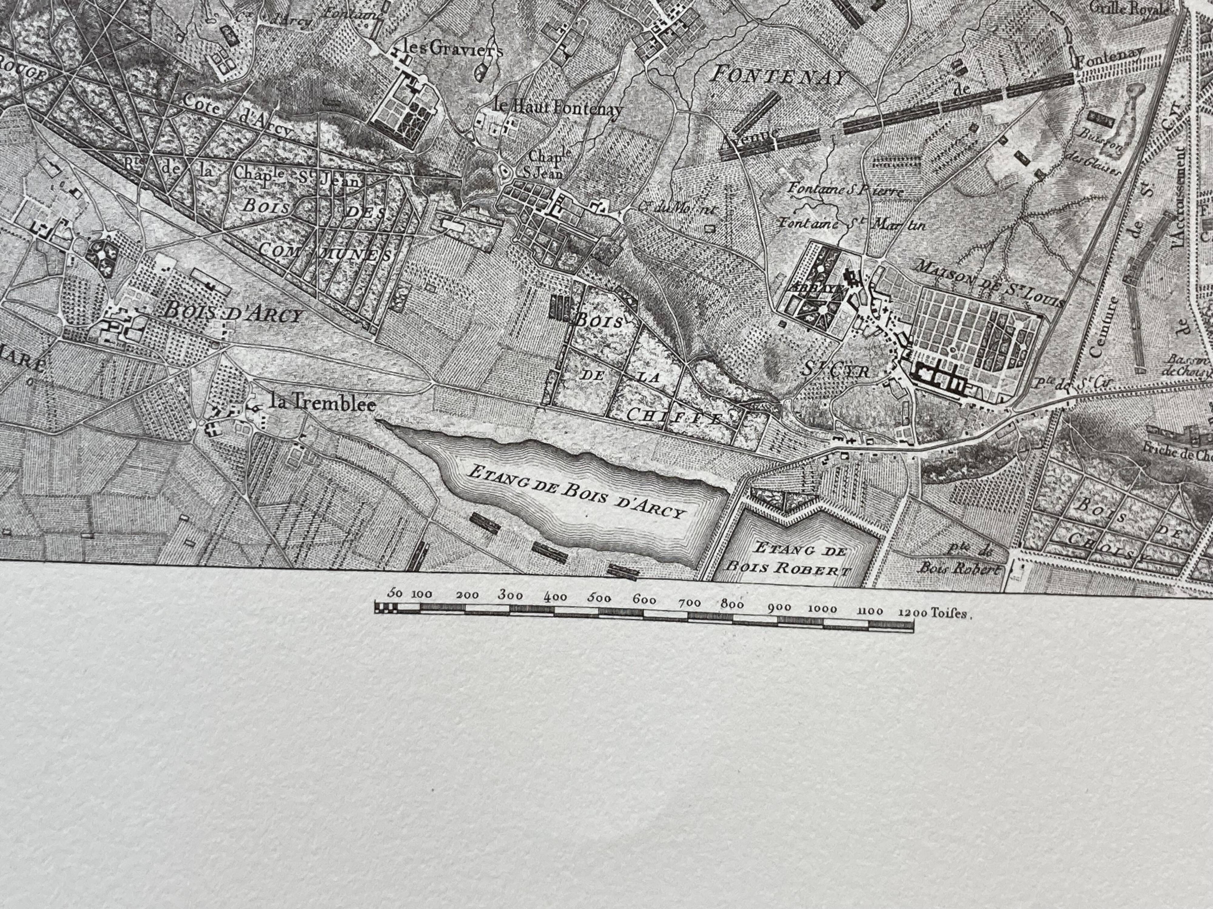 Map of Versailles by Delahaye