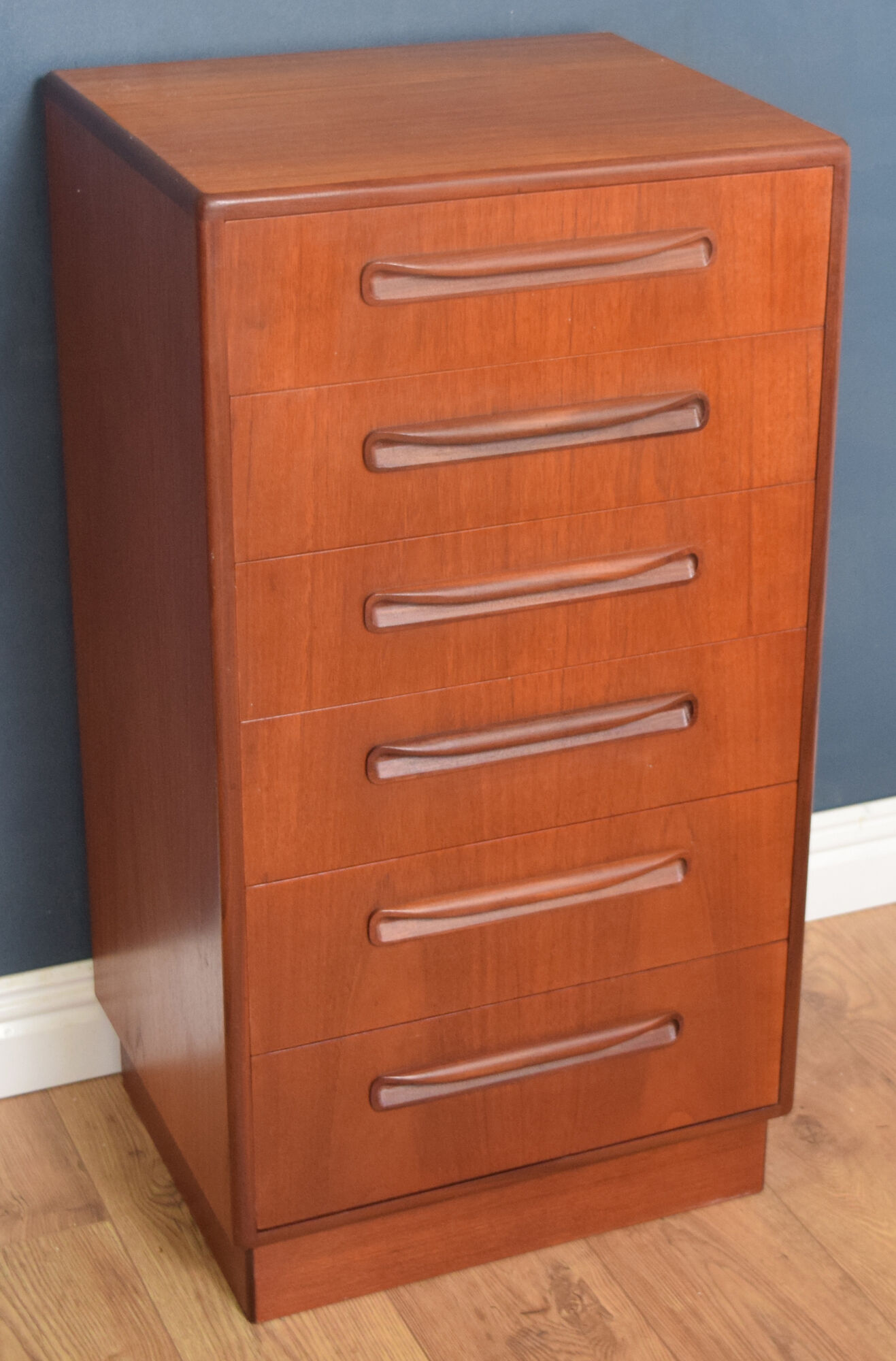 Restored Teak G Plan Fresco Tallboy Tall Chest Of Drawers