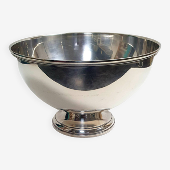 Large silver metal champagne basin