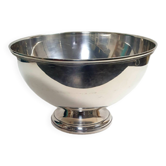 Large silver metal champagne basin