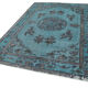 Hand-knotted contemporary oriental 1980s 200 cm x 291 cm blue carpet