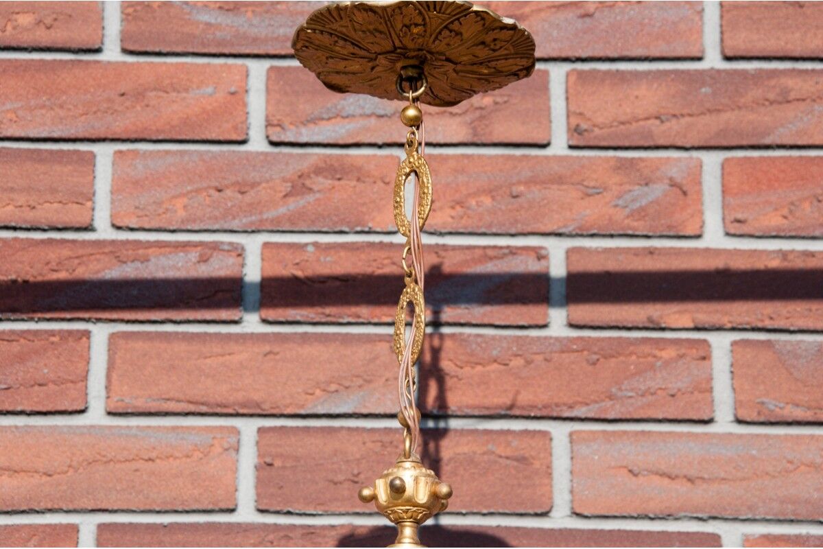 Brass chandelier, western Europe, circa 1950