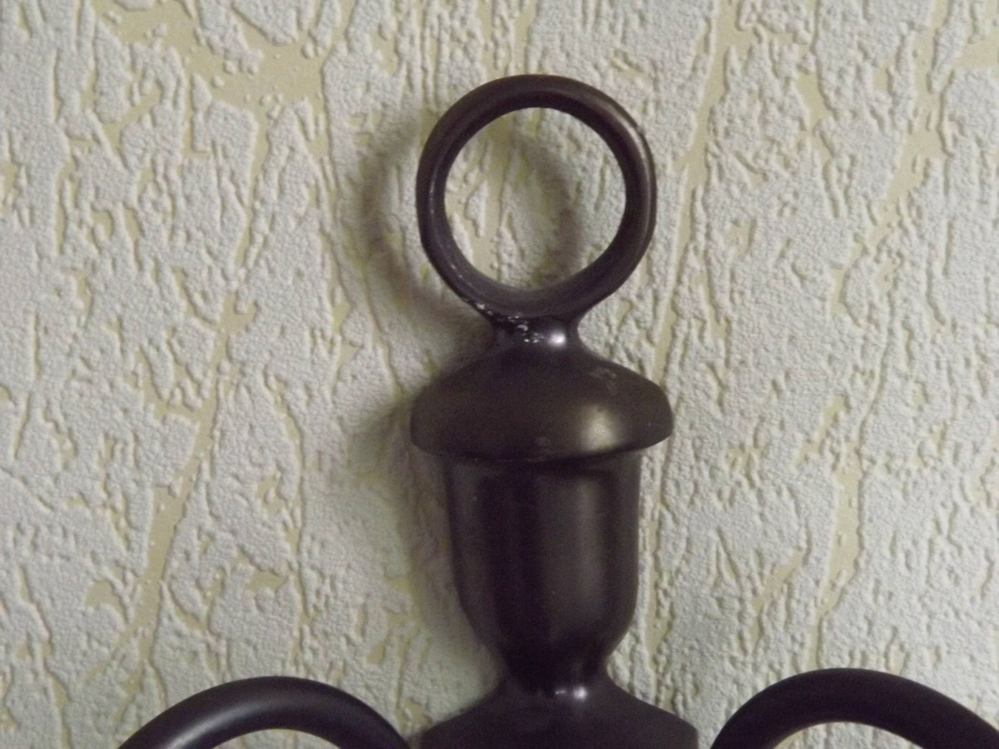 Pair of double Flemish style wall sconces in French silver from the period, with red drops 51.