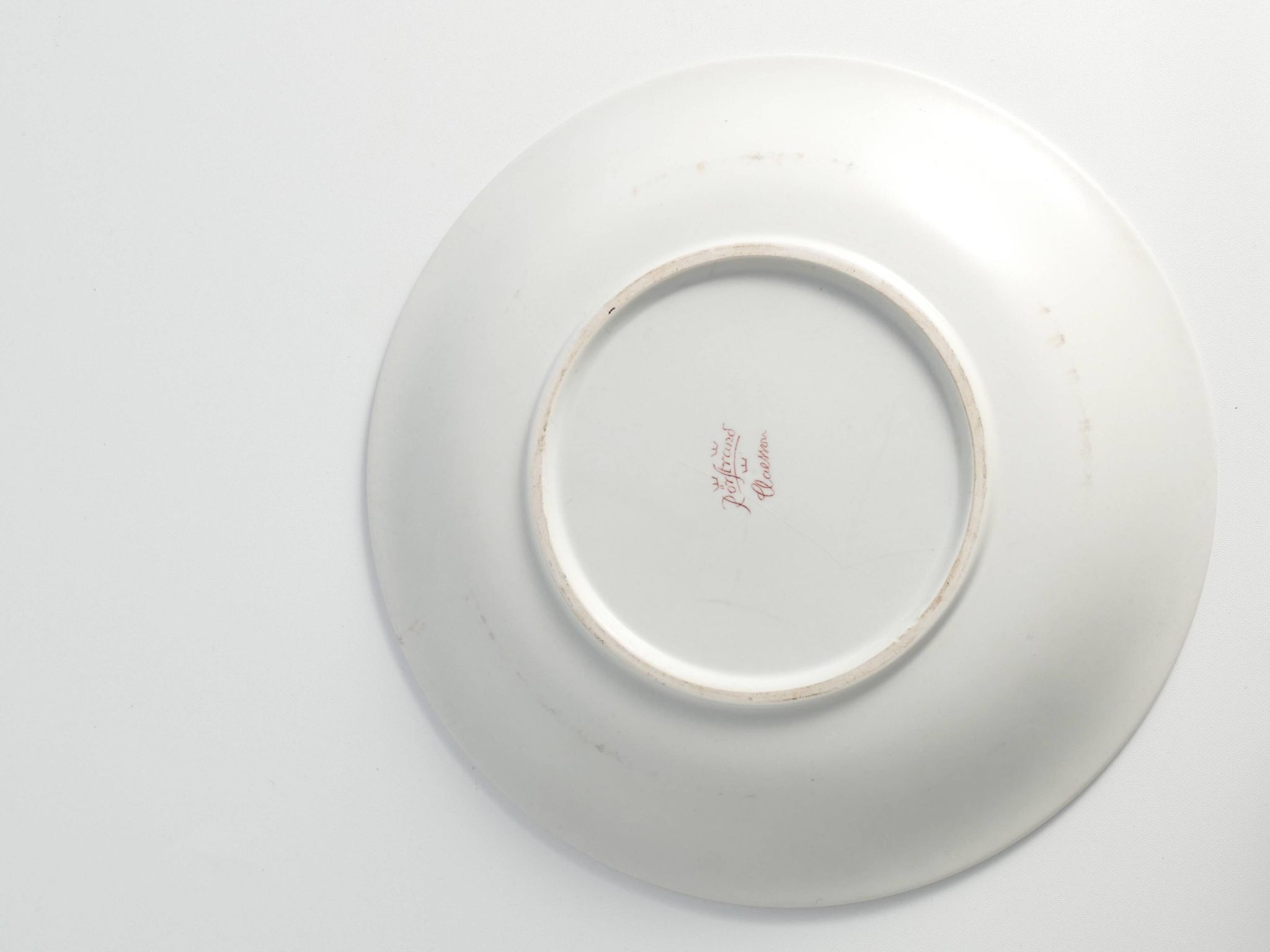 Folk Art Dish with Red Floral Motif by Ilse Claesson for Rörstrand, Sweden 1930