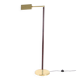 Lampadaire en laiton et bois