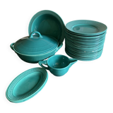 Service de table en faïence turquoise