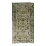 ONE-OF-A-KIND TURKISH HANDWOVEN VINTAGE RUG - RUSTIC VINTAGE CHARM 201X 105