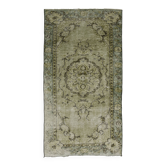 ONE-OF-A-KIND TURKISH HANDWOVEN VINTAGE RUG - RUSTIC VINTAGE CHARM 201X 105