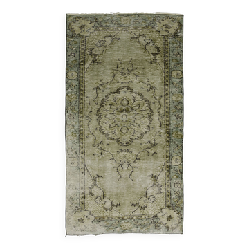 ONE-OF-A-KIND TURKISH HANDWOVEN VINTAGE RUG - RUSTIC VINTAGE CHARM 201X 105