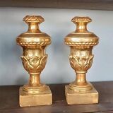 Paire de chandeliers anciens à support palme, Toscane, début du XIXe siècle