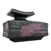Brutalist Ikebana vase in clay by Pieter Groeneveldt, Holland 1960